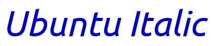 Ubuntu Italic шрифт